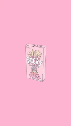 Pastel Pink Aesthetic Anime Pocky Wallpaper