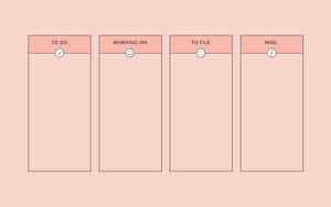 Pastel Pink Aesthetic Computer Organizer Wallpaper