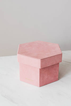 Pastel Pink Color Hexagon Box Wallpaper