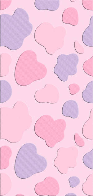 Pastel Pink Cow Print Wallpaper