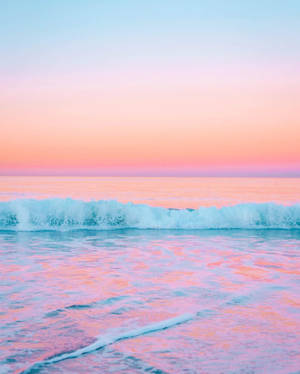 Pastel Pink Ocean Wallpaper