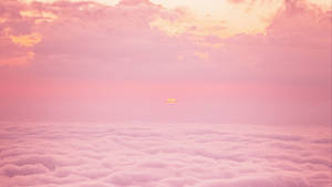 Pastel Pink Sunset Clouds Wallpaper