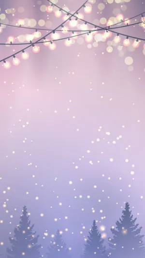 Pastel Purple Iphone Snow Art Wallpaper
