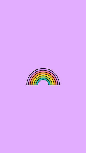 Pastel Rainbow In Purple Background Wallpaper