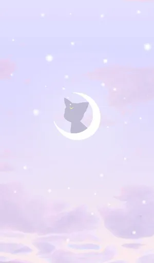 Pastel Sailor Moon Luna Moon Night Sky Wallpaper