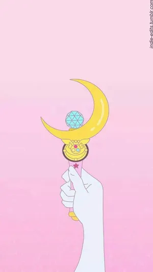 Pastel Sailor Moon Moon Stick Wallpaper