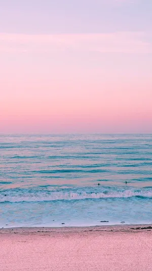 Pastel Summer Sky And Beach Wallpaper