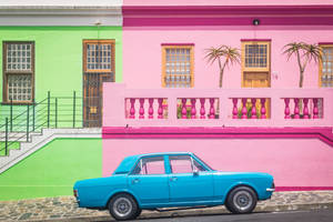 Pastel Vintage Buildings Wallpaper