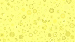 Pastel Yellow Floral Patterns Wallpaper