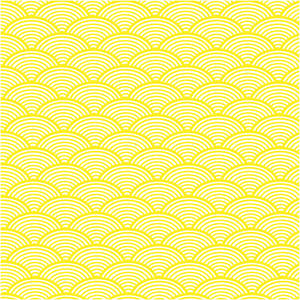 Pastel Yellow Scallop Patterns Wallpaper