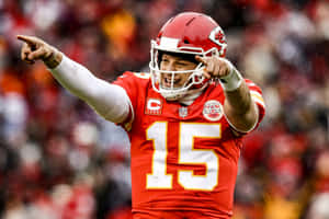 Pat Mahomes, Mvp And Quarterback Of The Kansas City Chiefs Wallpaper