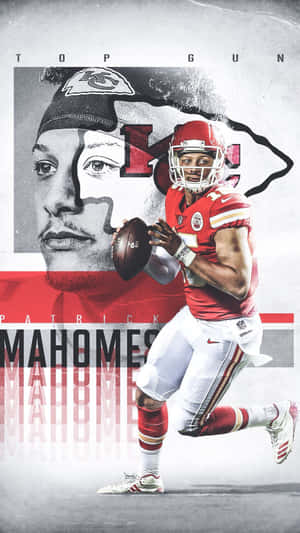 Pat Mahomes Using His New Phone Wallpaper