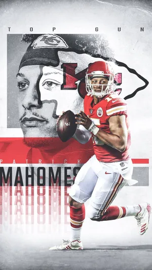 Pat Mahomes Using His New Phone Wallpaper