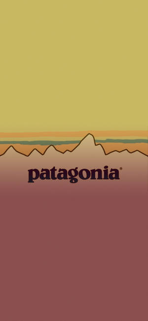 Patagonia Brown Yellow Logo Wallpaper