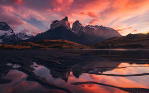 Patagonia Burning Orange Skies Wallpaper