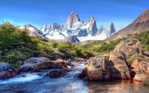 Patagonia Cascading River Water Wallpaper