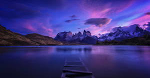Patagonia Rare Neon Purple Sky Wallpaper