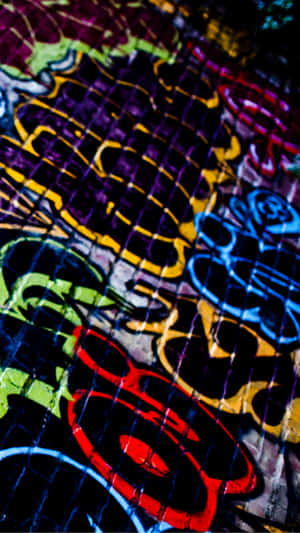 Pattern Design In Graffiti Wall Wallpaper