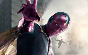 Paul Bettany As Vision In Marvel Cinematic Universe Wallpaper