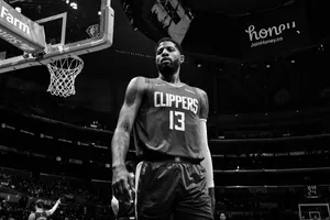 Paul George Clippers Basketball Hoop Wallpaper