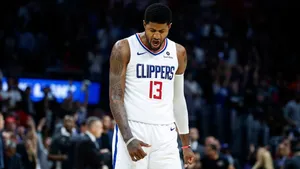 Paul George Clippers In Court Wallpaper