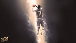 Paul George Monochromatic Smoke Effect Wallpaper