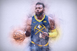 Paul Millsap Sketch Art Wallpaper