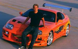 Paul Walker Driving His Custom Muscle Car Wallpaper