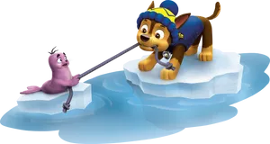 Paw Patrol Chase And Seal Wallpaper