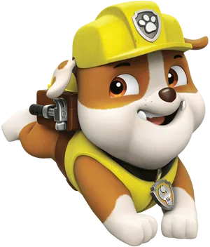 Paw Patrol Rubble With Toolbox Wallpaper