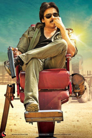 Pawan Kalyan With Gun Wallpaper