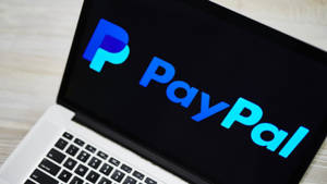 Paypal Logo At Laptop Screen Wallpaper