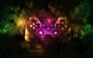 Pc Gaming Glowing Controller Wallpaper