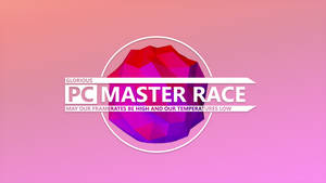 Pc Master Race Pink Poly Orb Wallpaper