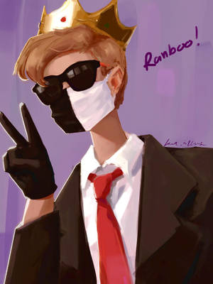 Peace Sign Ranboo Wallpaper