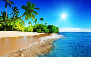 Peaceful Island Summer Season Wallpaper