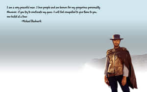 Peaceful Man Gun Quote Wallpaper