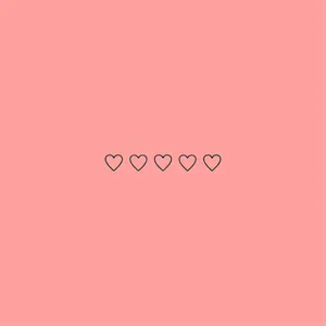 Peach Aesthetic Hearts Wallpaper