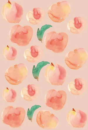 Peach Aesthetic Watercolor Wallpaper