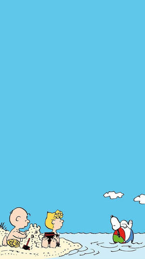 Peanuts At The Beach Wallpaper