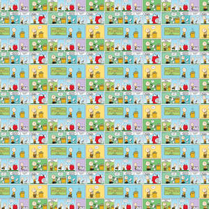 Peanuts Spanish Comic Strip Pattern Wallpaper