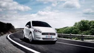 Pearl White Fiat Grande Punto Wallpaper