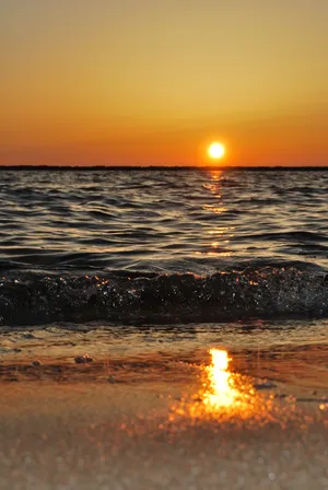 Pebble Stone With Sun Rise Wallpaper