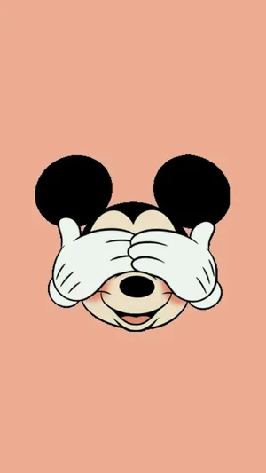 Peek-a-boo Mickey Mouse Iphone Wallpaper