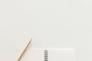 Pencil Notebook With White Paper Texture Wallpaper