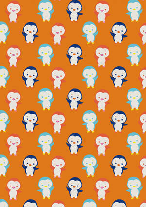 Penguins Cute Pattern Wallpaper