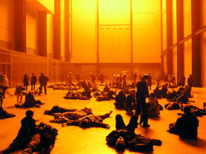 People Inside Turbine Hall Tate Modern Wallpaper