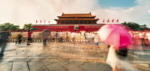 People Outside The Summer Palace Wallpaper