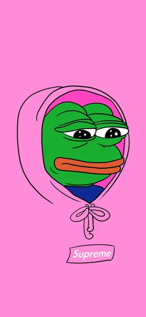 Pepe The Frog In Supreme Wallpaper