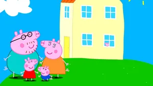Peppa Pig And Her Family Enjoy A Fun Day Out! Wallpaper